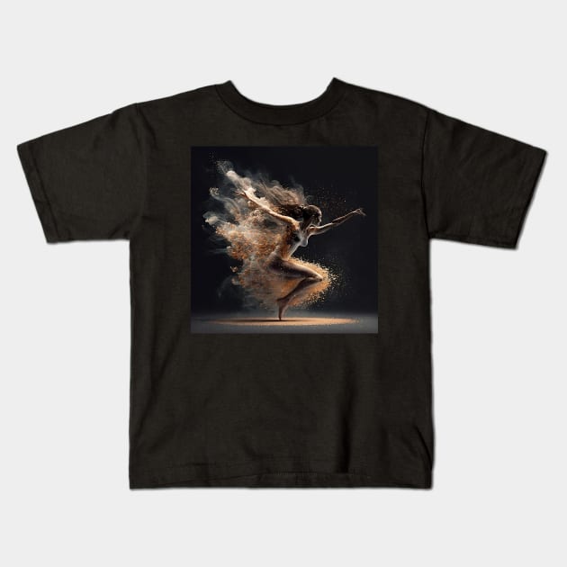 Dancing Woman Three Kids T-Shirt by www.TheAiCollective.art